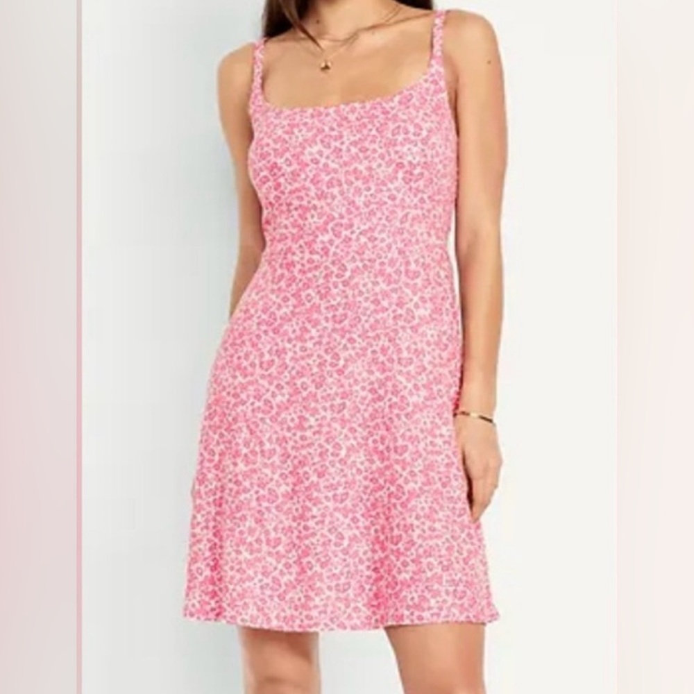 NWOT Pink and White Floral Dress